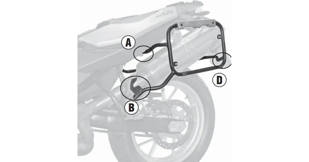 Vain Rajoitetun Ajan Kappa Monokey Cam-Side -sivulaukkuteline, KFR KFORCE ALU -laukuille, BMW F 650 GS / F 800 GS