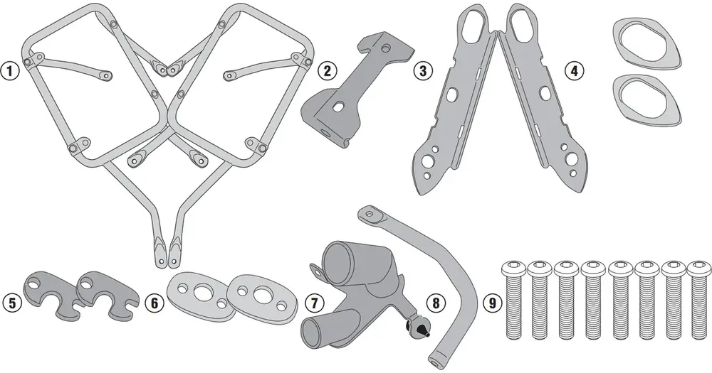 Kappa Monokey Cam-Side sivulaukkuteline, KFR KFORCE ALU -laukuille, Honda CB 500 X Poisto