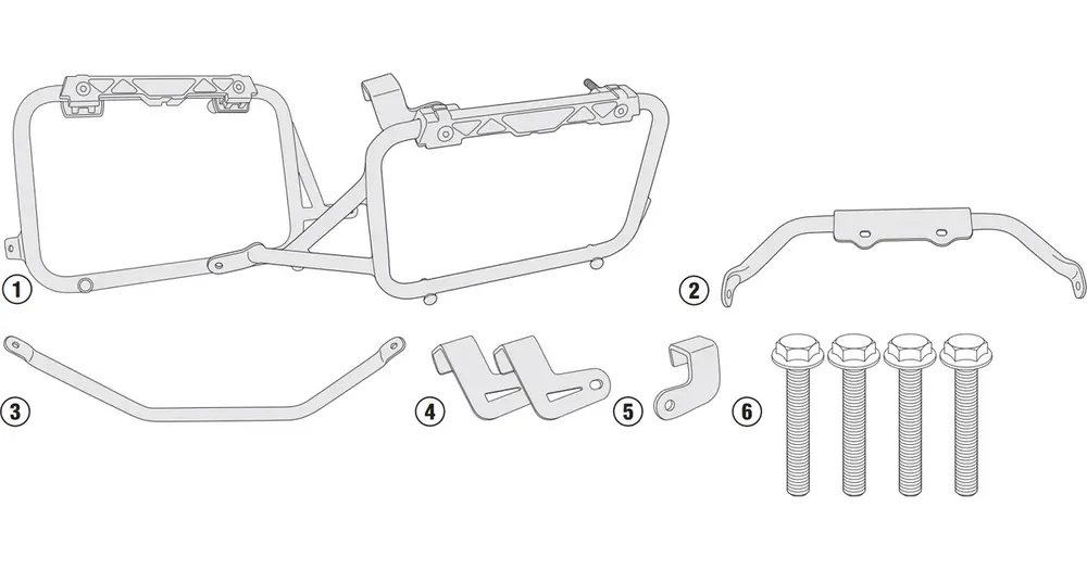 Tehdashinta Kappa Monokey Cam-Side -sivulaukkuteline, KFR KFORCE ALU -laukuille, Honda CRF 1000L Africa Twin