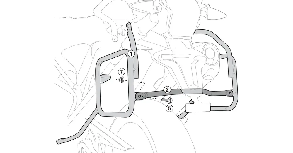 Kappa Monokey Cam-Side -sivulaukkuteline, KFR KFORCE ALU -laukuille, Triumph Tiger 800 / 800 XC / 800 XR Kuuma Tarjous