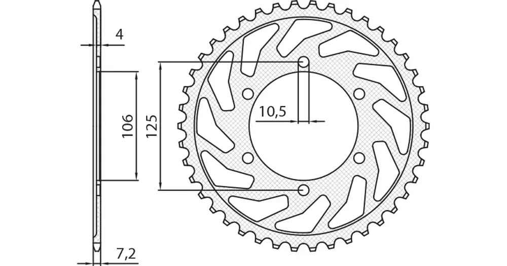 Takaratas 525 49 hammasta Sunstar SUN1-4448 (JTR2014) Sertifioitu
