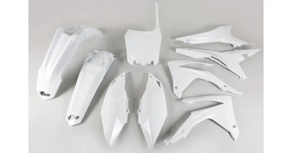UFO Plast valkoinen koripaneelisarja Honda CRF 250R / 450R 13-17 Tehdashinta