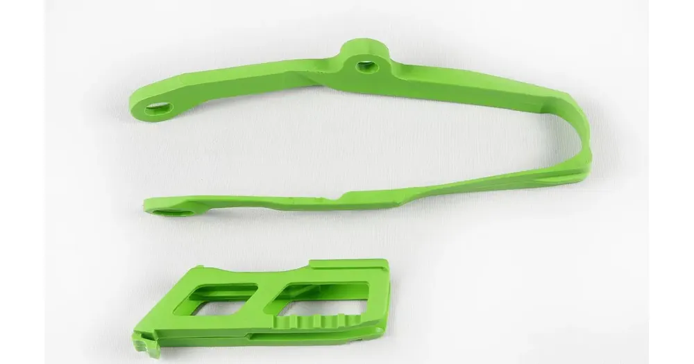 Ohjaus- ja liukukappale vetoketjulle, vihreä UFO Plast Kawasaki KXF 250 / 450 16-18 Superhinta