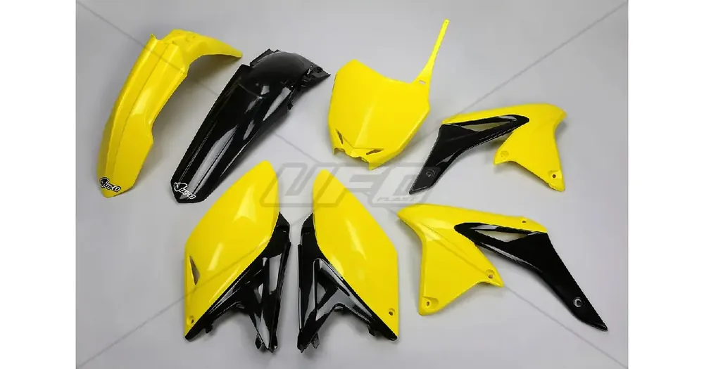 UFO Plast korisarja keltainen-musta Suzuki RMZ 250 14-18 Viikonlopputarjous