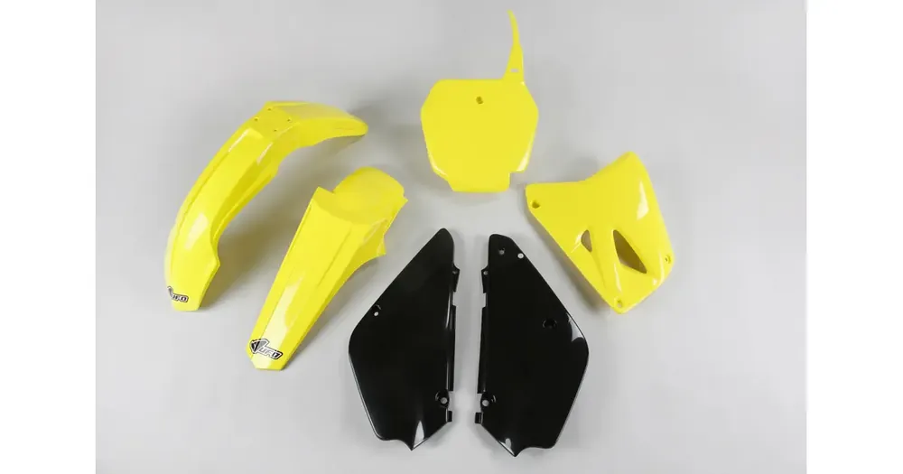 Ilmainen Palautus Korisarjan suojasarja keltainen-musta UFO Plast Suzuki RM 85 02-