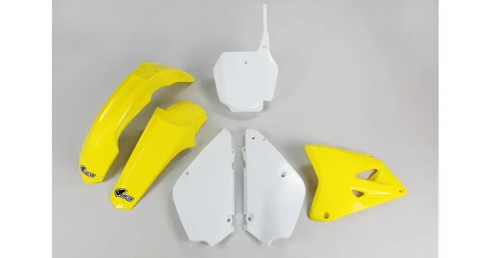 Korisarjan setti keltainen-musta UFO Plast Suzuki RM 85 02- Suoraan Valmistajalta