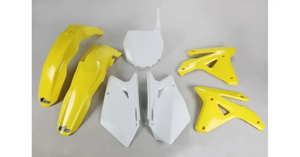 Korpusosien sarja keltainen-valkoinen UFO Plast Suzuki Suzuki RM-Z 450 07‘ Lähetetään Heti