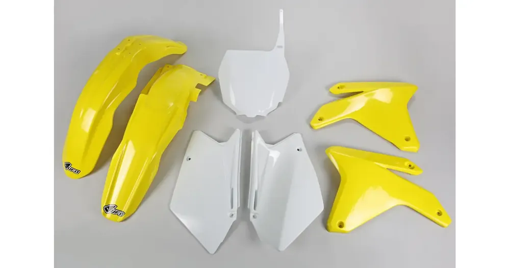Paras Hinta UFO Plast korpusosien keltainen-valkoinen Suzuki Suzuki RM-Z 450 05-06