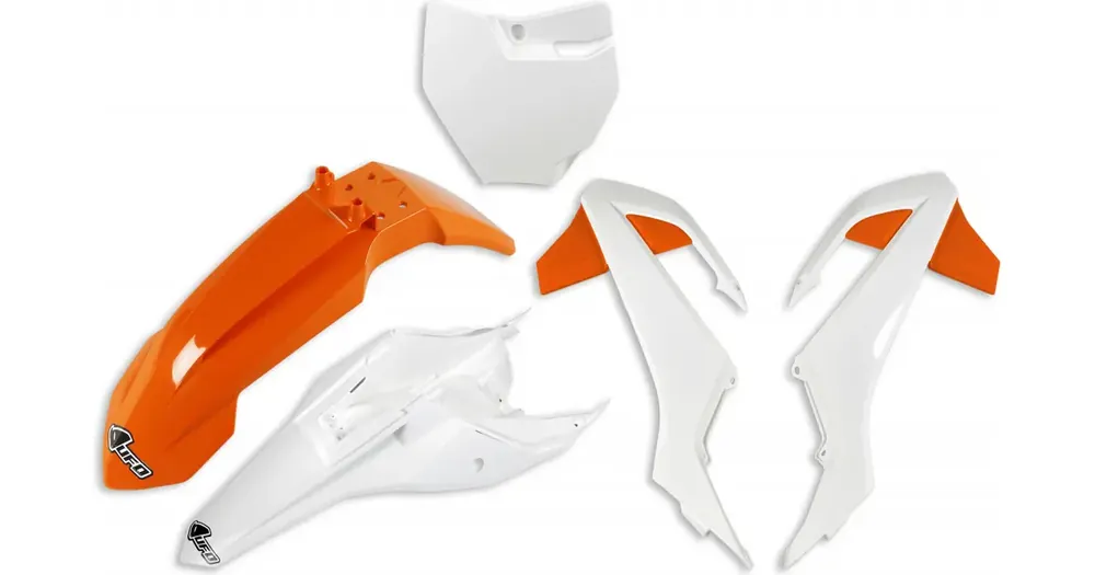 Loppuunmyynti UFO Plast karossid, valkoinen-oranssi, KTM SX 65 16-