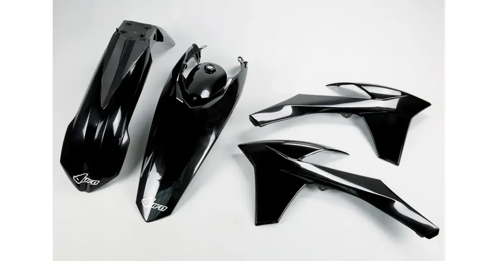 UFO Plast korpusosien sarja musta KTM EXC / EXC-F 12-13 Ilmainen Palautus