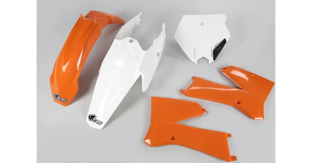 Edullinen UFO Plast valko-oranssi korisarja KTM SX 85 06-12