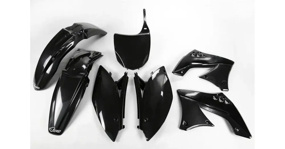 UFO Plast mustasarjan musta Kawasaki KXF 450 09-11 Halpa Hinta