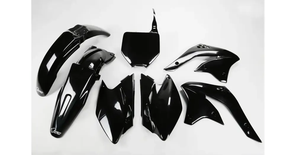Alennettu UFO Plast korpusosien sarja musta Kawasaki KXF 450 08‘
