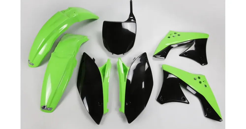 Korpusosien sarja vihreä-musta UFO Plast Kawasaki KXF 250 09-12 Osta Verkossa