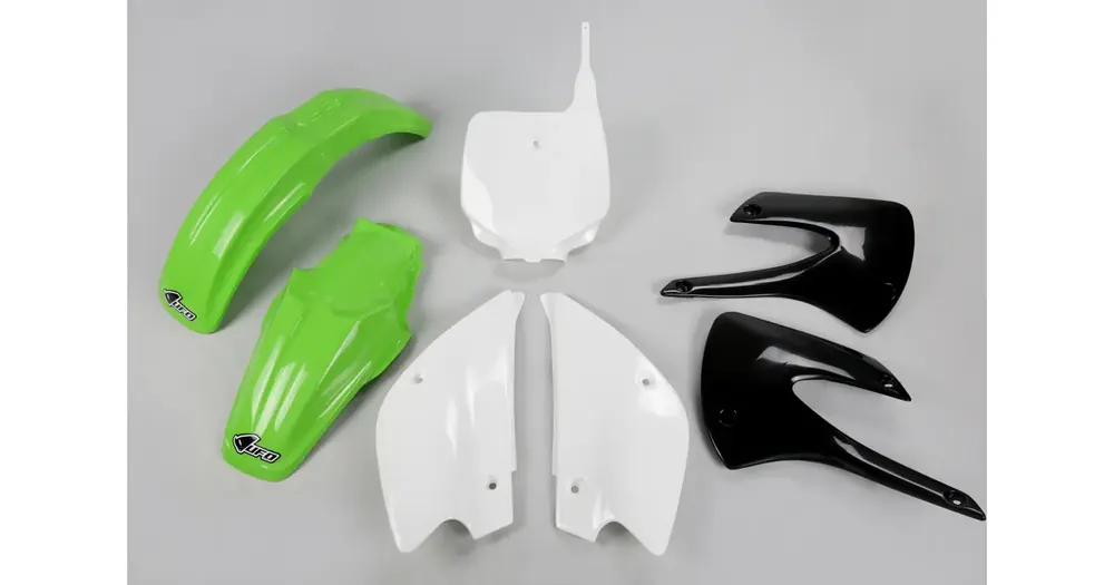 Koripanssarisarja vihreä-valkoinen-musta UFO Plast Kawasaki KX 85 01-13 Tehdashinta