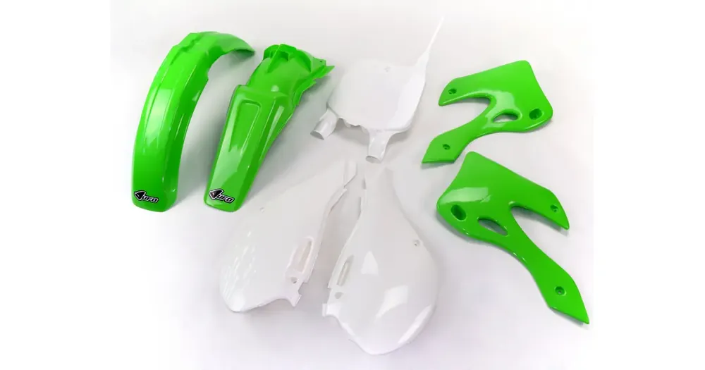 Korisarjan suojasarja vihreä-valkoinen UFO Plast Kawasaki KX 125 / 250 99-02 Alkuperäinen