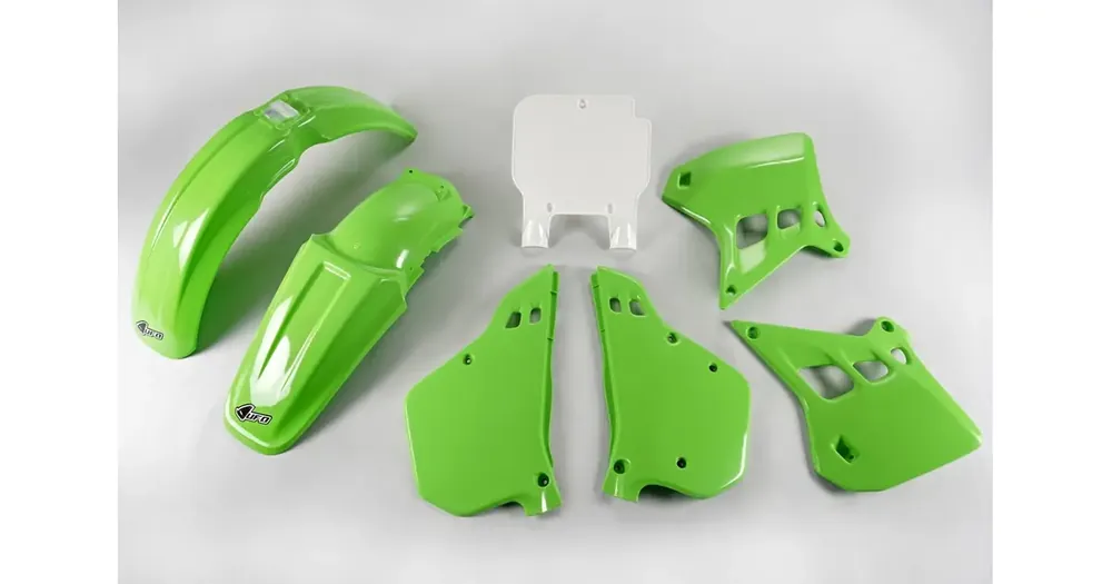 Korpusosien sarja vihreä-valkoinen UFO Plast Kawasaki KX 125 90-91 Rajoitettu Tarjous