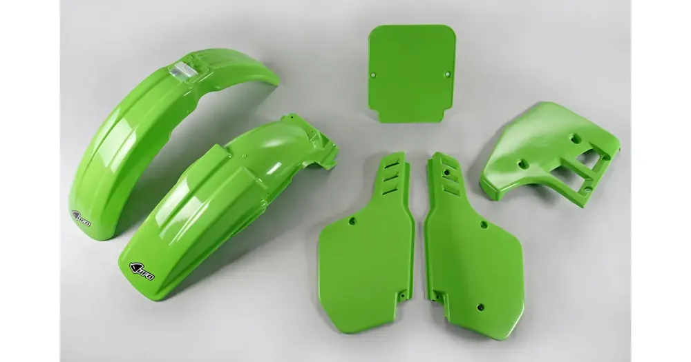 Nopea Toimitus Korpusosien suojasarja vihreä UFO Plast Kawasaki KX 125 88‘
