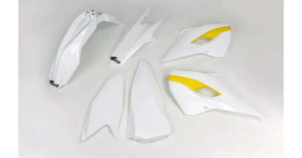 Korpusosien sarja valkoinen-keltainen UFO Plast Husqvarna TX / TE / FE 15-16 Osta Verkossa