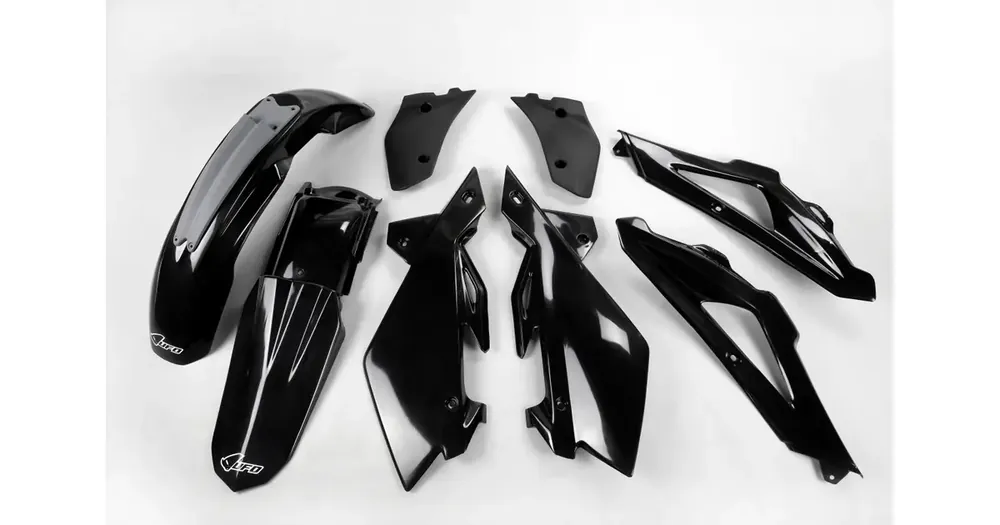 Uusi Kokoelma UFO Plast korisarja musta Husqvarna CR 125 / 250 06-08