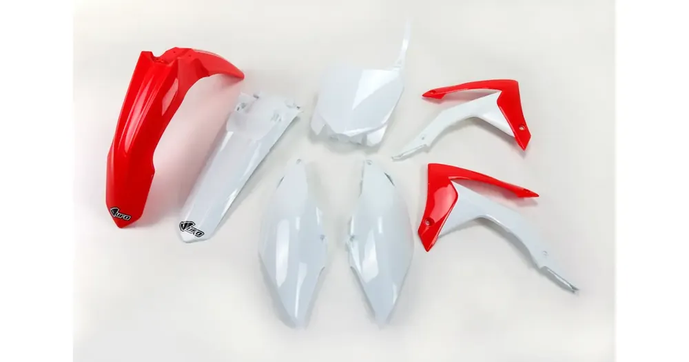 Löytö UFO Plast korppisarja valko-punainen Honda CRF 250R / 450R 13-17