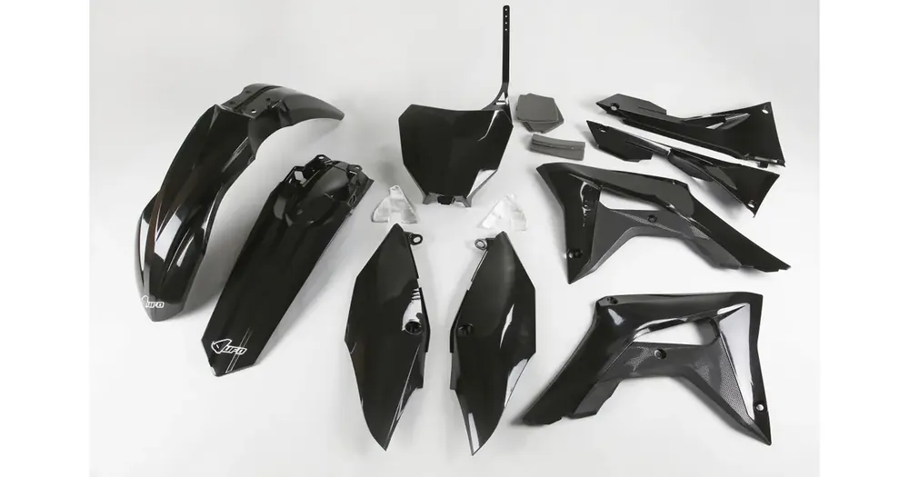 Erikoistarjous UFO Plast korpusosien musta sarja Honda CRF 250R / 450R