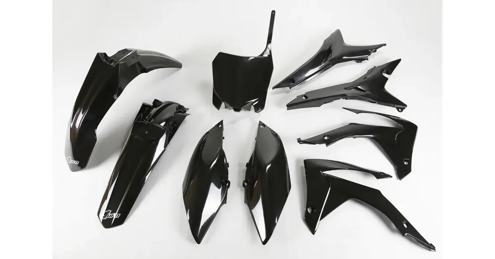 Flash-Tarjous UFO Plast mustasarja musta Honda CRF 250 R / 450 R 13-17