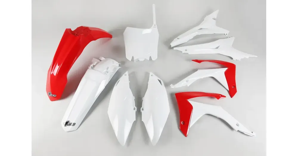 Korkea Laatu UFO Plast korpusosien sarja punavalkoinen Honda CRF 250 R / 450 R 13-17