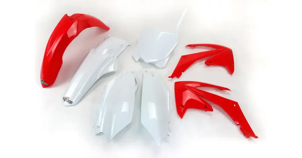 UFO Plast korppisarja valko-punainen Honda CRF 250 R / 450 R 11-13 Viikonlopputarjous