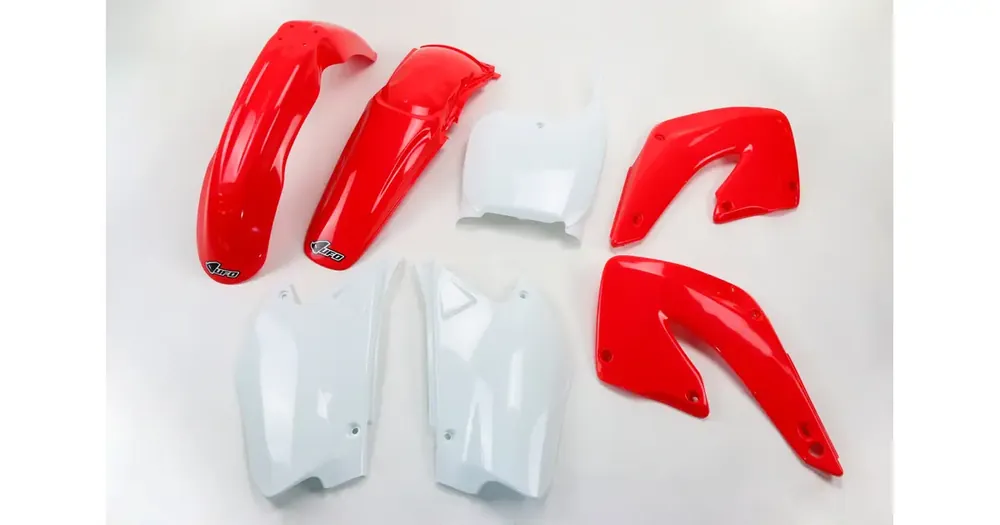Eniten Myyty UFO Plast korppisarja valko-punainen Honda CR 125R / 250R 00-01