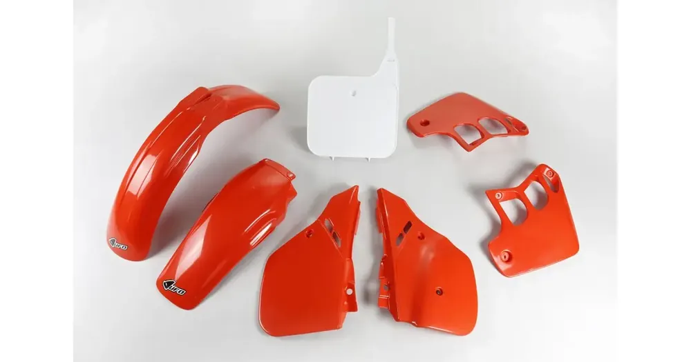 UFO Plast korpusosien sarja punavalkoinen Honda CR 125 R 89-90 Loppuunmyynti