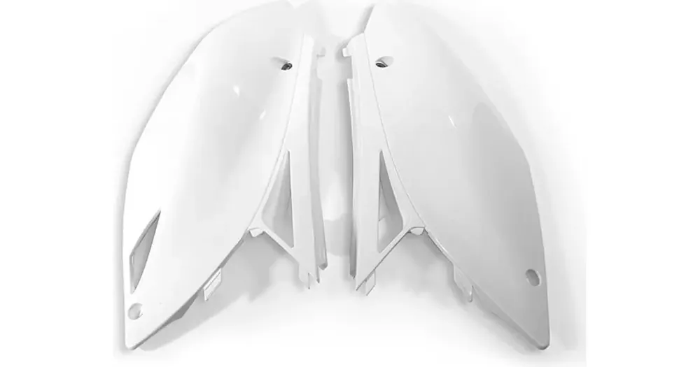 Viikonlopputarjous UFO Plast takakansi yläosa setti valkoinen Kawasaki KXF 250 / 450 09-12