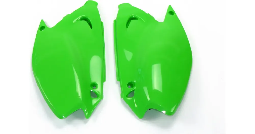 Viikonlopputarjous UFO Plast ylä takakatteet setti vihreä Kawasaki KX 125 / 250 03-08