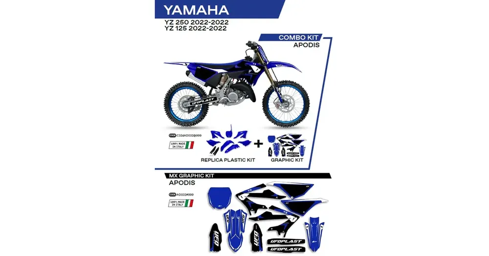 Kampanjahinta UFO Plast karossisetti sinimusta Yamaha YZ 125 / 250