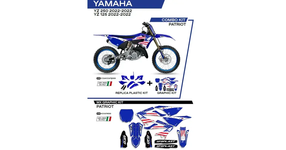 Lähetetään Heti UFO Plast karossid komplekt sinine-must Yamaha YZ 125 / 250