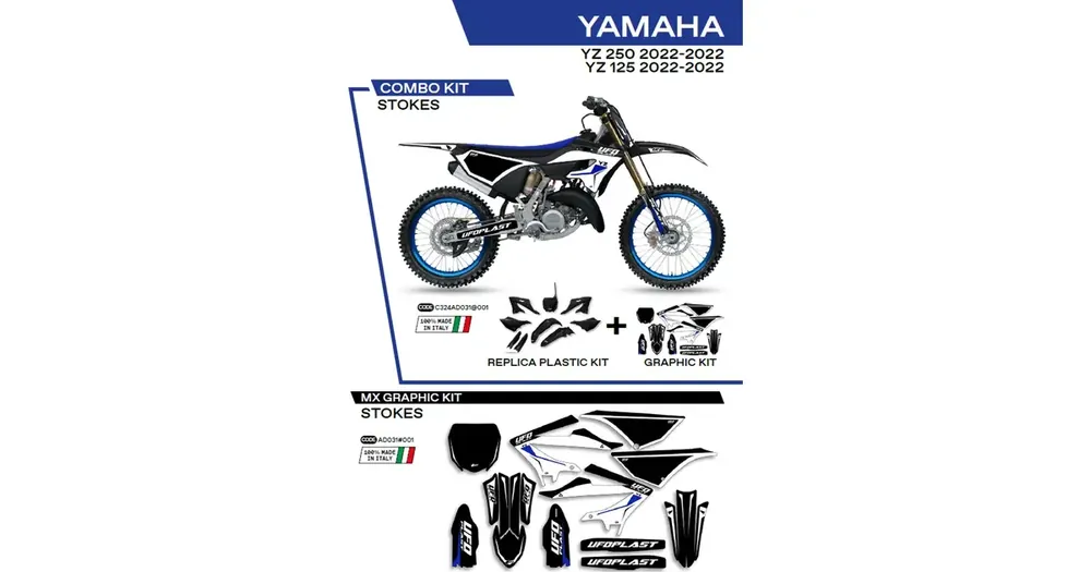 UFO Plast korpusosien musta sarja Yamaha YZ 125 / 250 Tarjoushinta