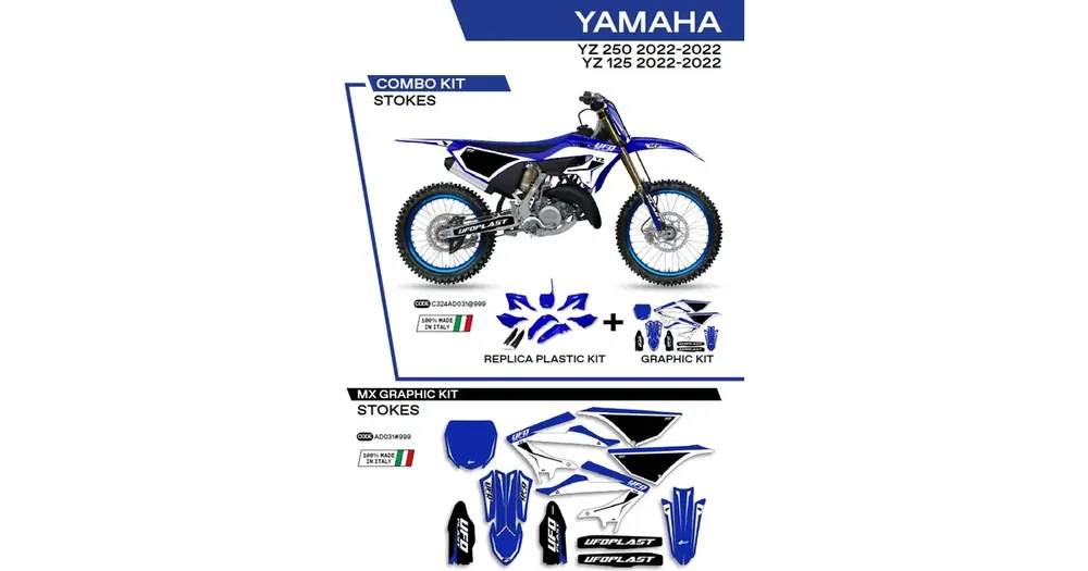 UFO Plast korisarjan osat sininen-valkoinen-musta Yamaha YZ 125 / 250 Osta Tänään
