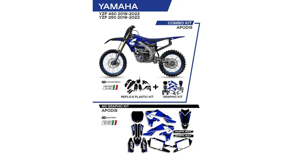Kuuma Tarjous UFO Plast korpusosien sarja musta Yamaha YZF 250 / 450