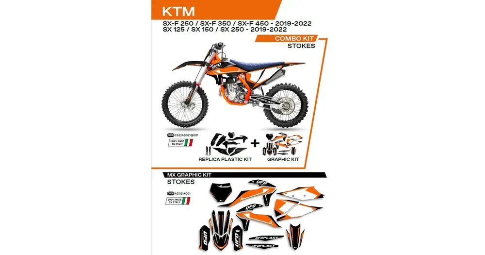 UFO Plast mustasarja musta KTM SX / SX-F Merkkituote
