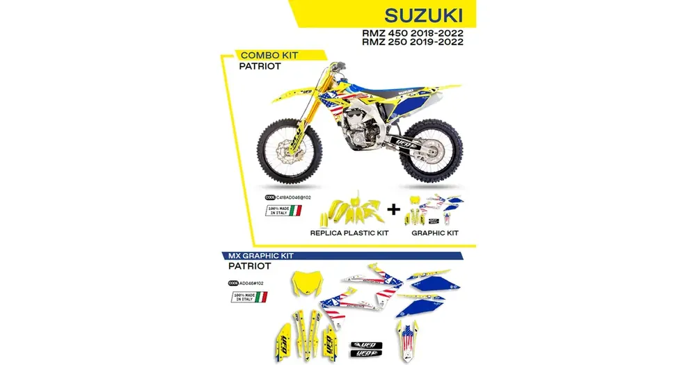 Loppuunmyynti Korisarja keltainen UFO Plast Suzuki RMZ 250 / 450