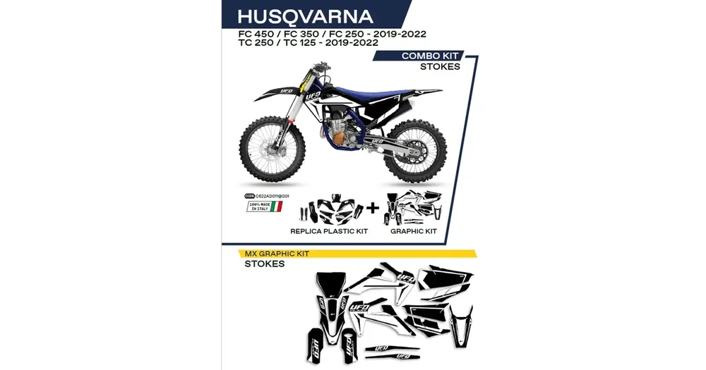 Poisto UFO Plast mustasarjan suojasarja musta Husqvarna TC / FC