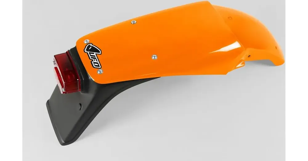 Uusi Malli Takalokasuoja oranssi UFO Plast KTM EXC 125 / 250 / 300 / 360 93-97