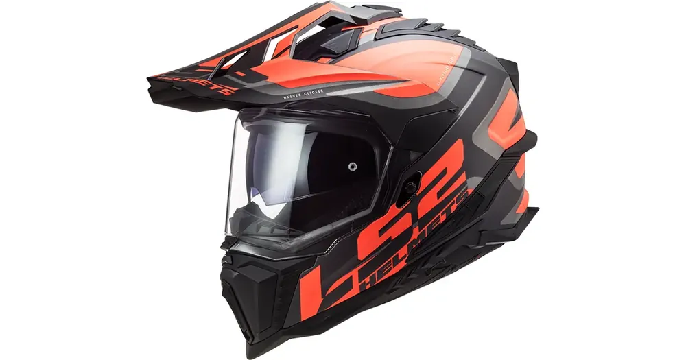 Kask Adventure LS2 MX701 Explorer Alter Musta Oranssi ECE22.06 Flash-Tarjous