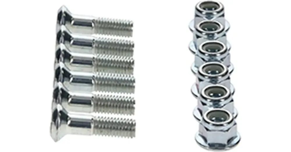 Korkea Laatu Takapyörän rattaan pultit muttereilla, 6 kpl, kierre M8x25mm, Prox 07.SBSM825