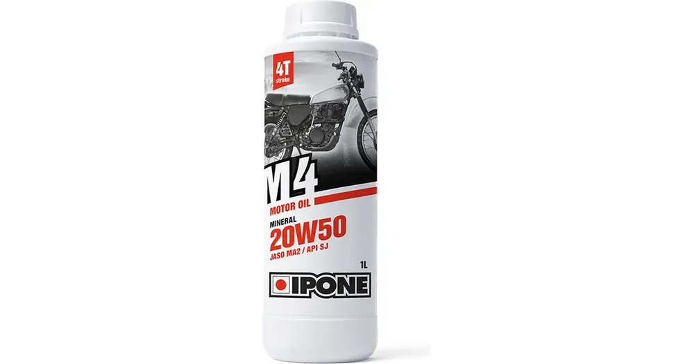 Korkea Laatu Ipone M4 20W50 mineraaliöljy 1L, klassikko moottoripyöriin