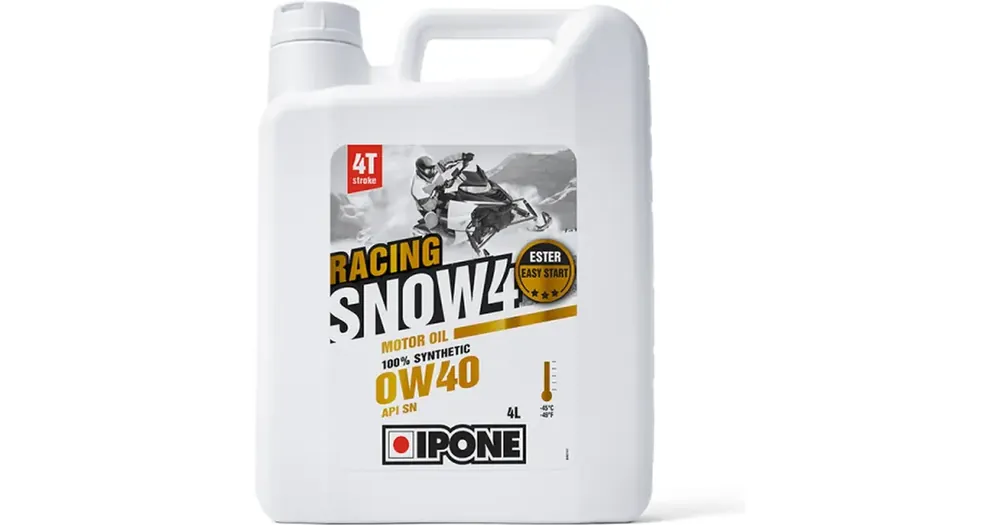 Tarjoushinta Ipone Snow Racing 4T 0W40 -kelkkamoottoriöljy, täyssynteettinen, 4 litraa