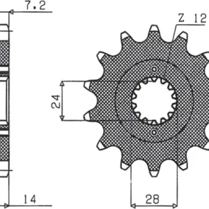 Uusi Kokoelma Etuhammasratas 525 15 hammasta Sunstar 420 (JTF314)