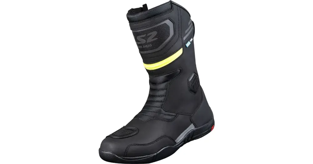 Tukkuhinta Moottoripyöräkengät naisille, kevät, syksy, talvi, vedenpitävät, LS2 Goby Lady Black Hi-Vis Yellow