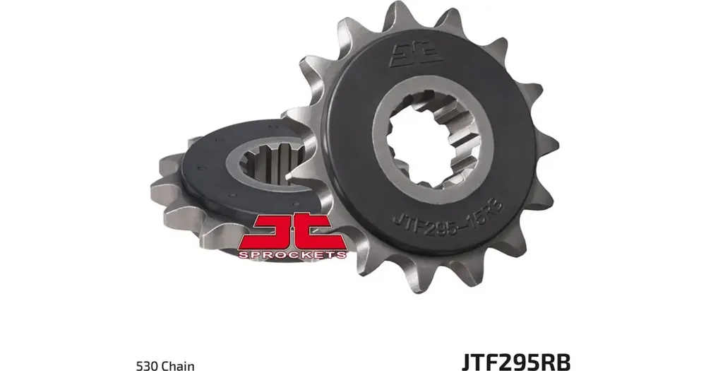 Uusi Malli Eturatas 530 15 hammasta, RB - kumilla päällystetty ketjunohjain, JT Sprockets JTF295