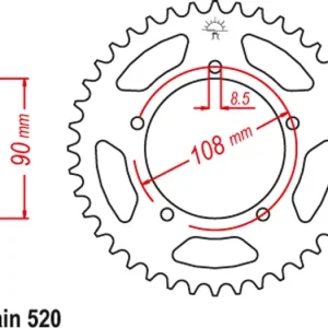 Sertifioitu Takaratas 520 45 hammasta PBR 1515 (JTR18)